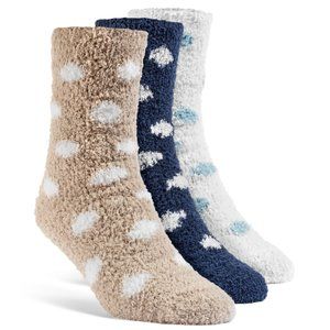 6 PAIRS 2 SAME SETS WARM FLUFFY FUZZY DOTTED SOCKS LARGE